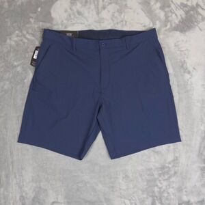 NWT Greg Norman Golf Shorts Mens 38 Navy Blue Performance Stretch UPF